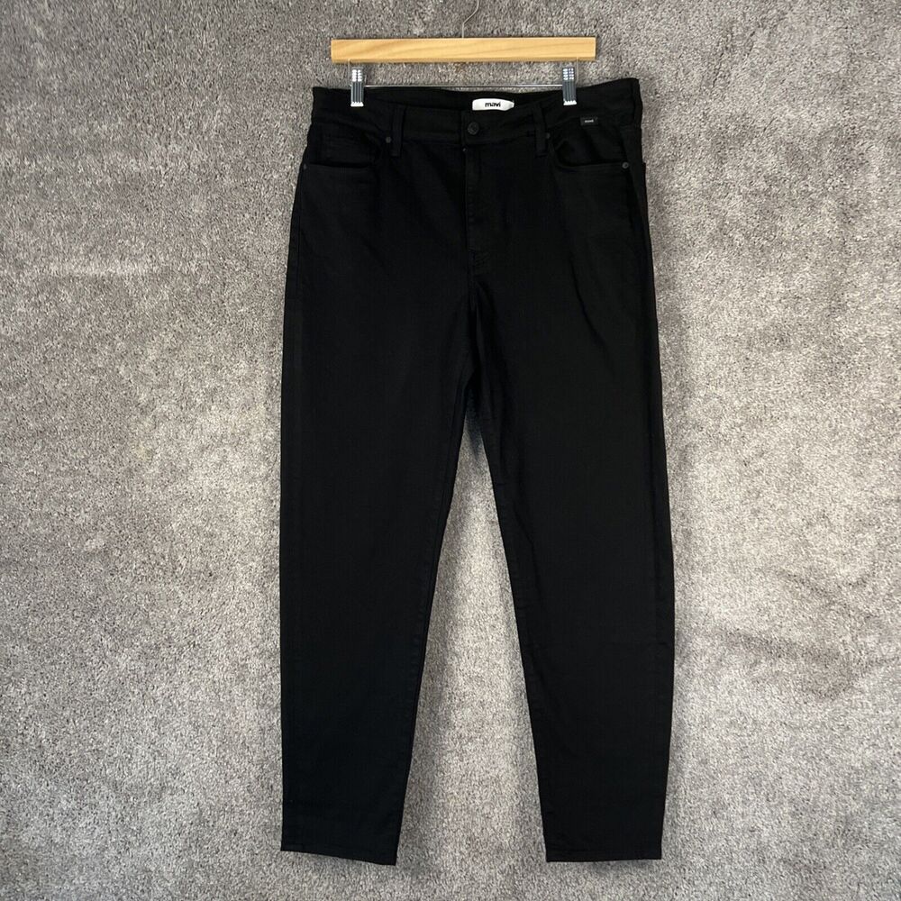 Mavi Cindy Mom Jeans Women's Size 33 X 29 High Waist Black Denim Stitch Fix